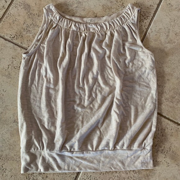 LOFT Oatmeal Tank Top XS - Picture 1 of 4